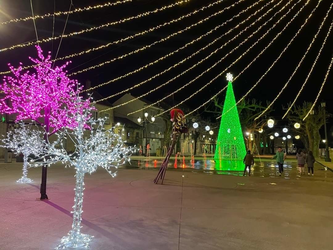 Acendido da iluminación de Nadal de Ponte Caldelas