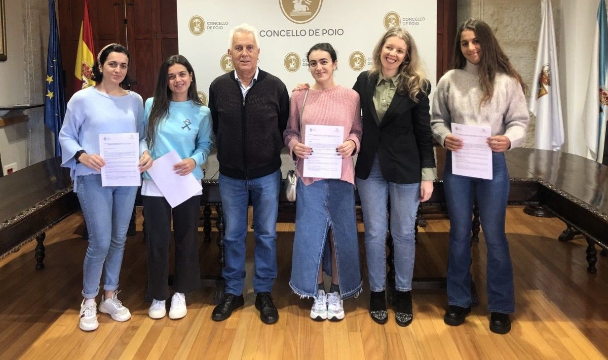 Recepción en el Concello de Poio a deportistas de élite del municipio