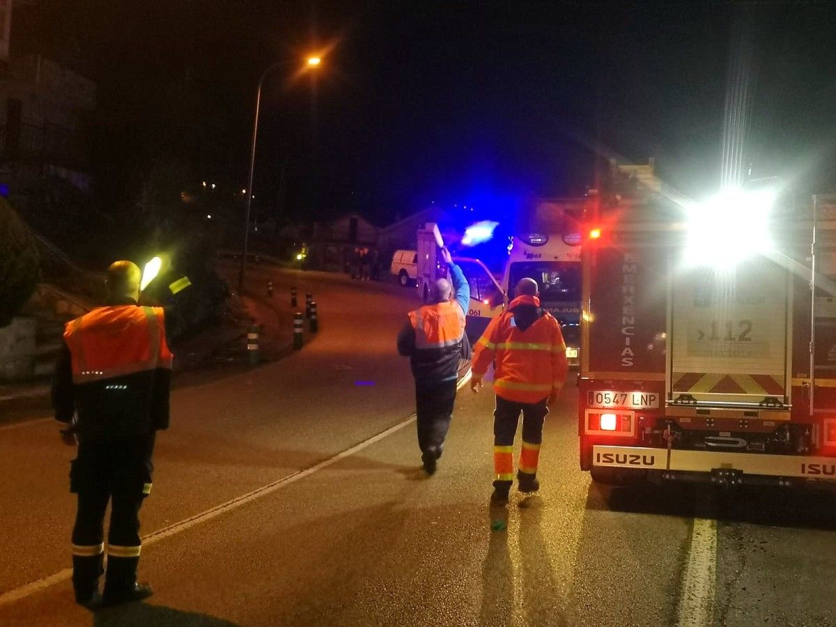 Accidente en la Avenida da Costa en Combarro