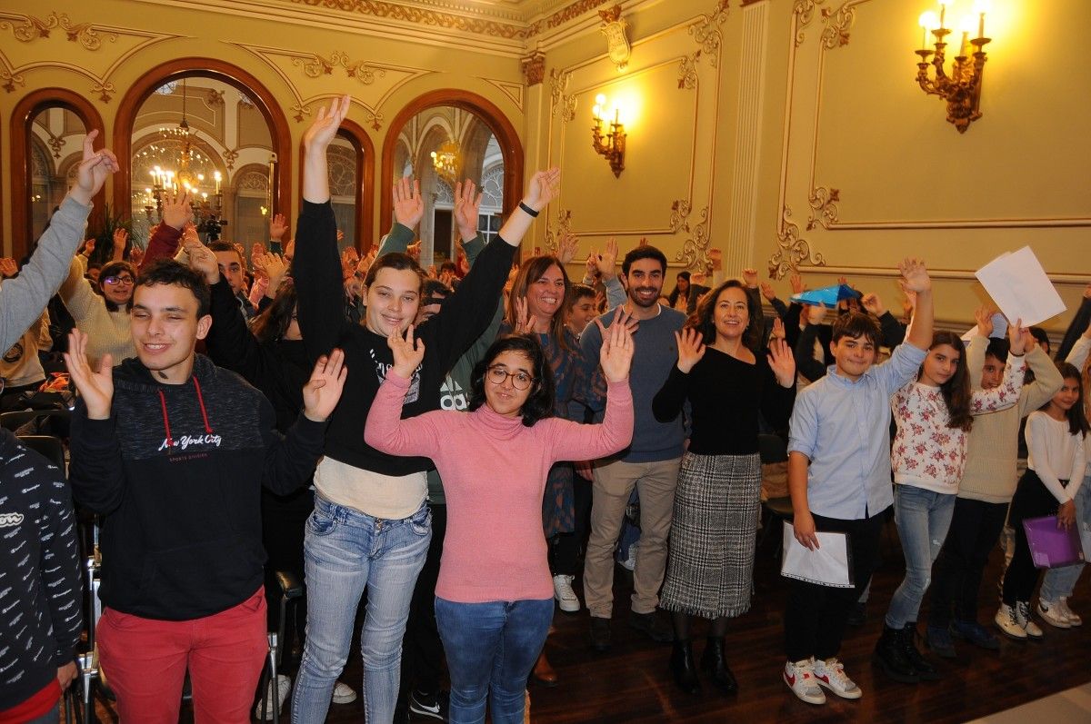 Participantes en la séptima edición del programa "Depoemprende na escola"