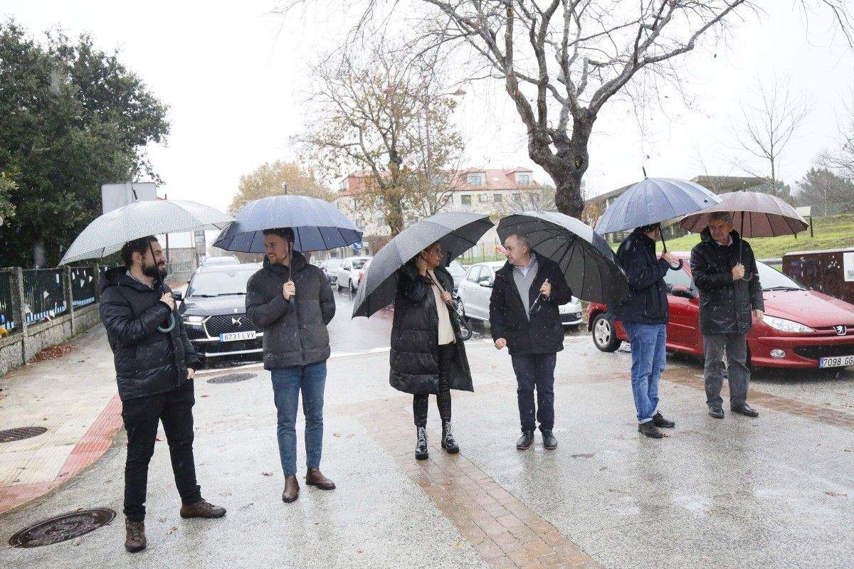 Carmela Sílva visita dos obras en Moraña financiadas por la Deputación