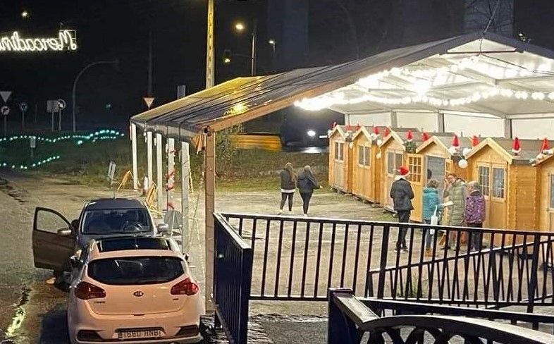 Preparación del Mercado de Navidad de Vilaboa