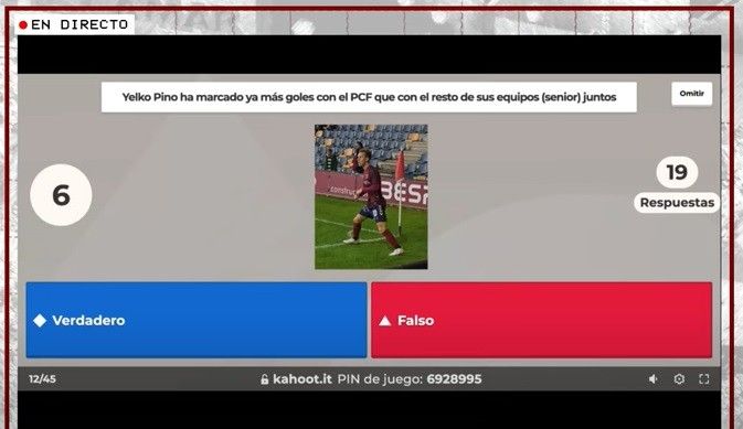 Captura do episodio 112 do programa Fondo Norte cun concurso sobre o Pontevedra CF