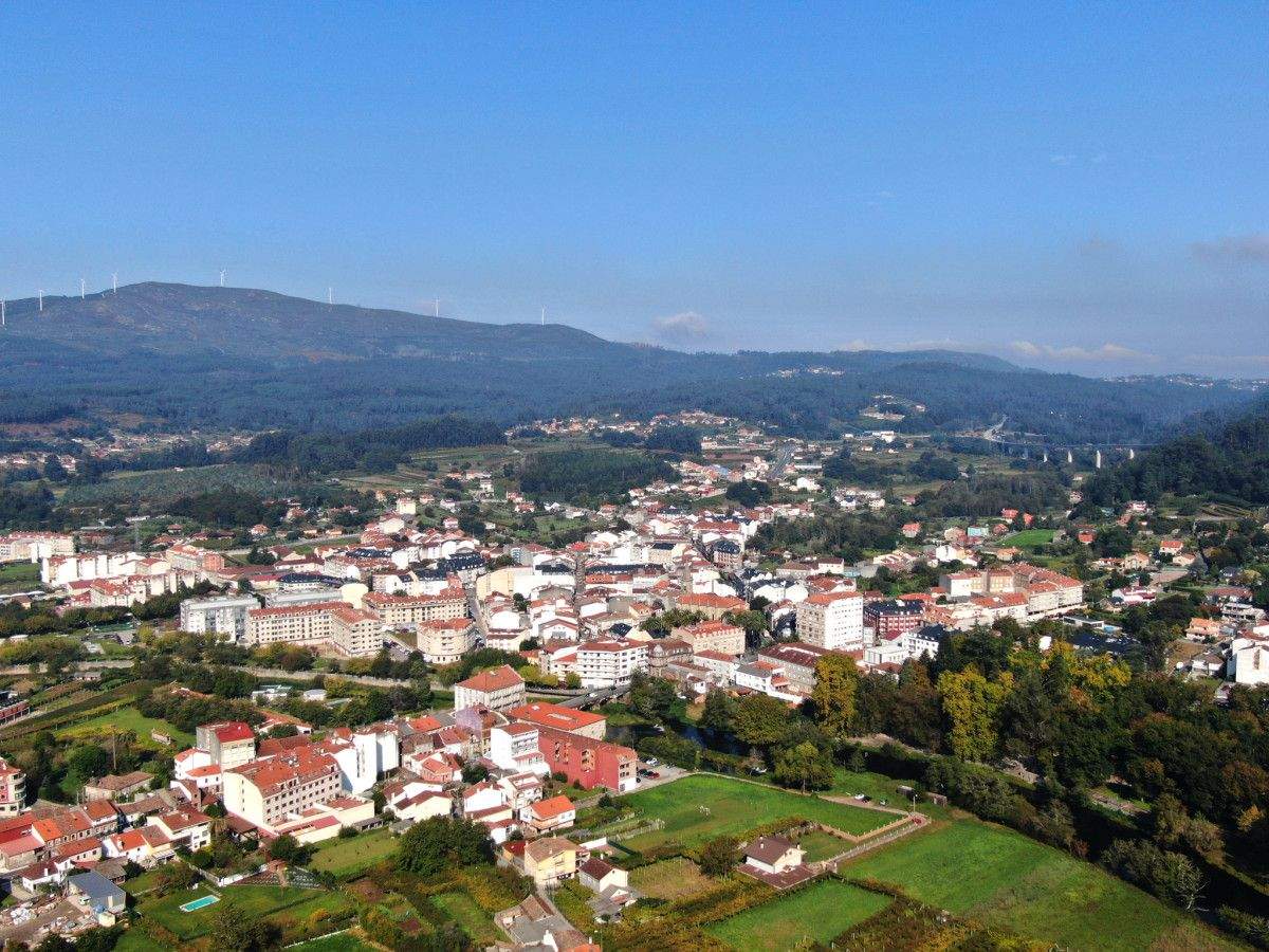 Vista aérea de Caldas de Reis