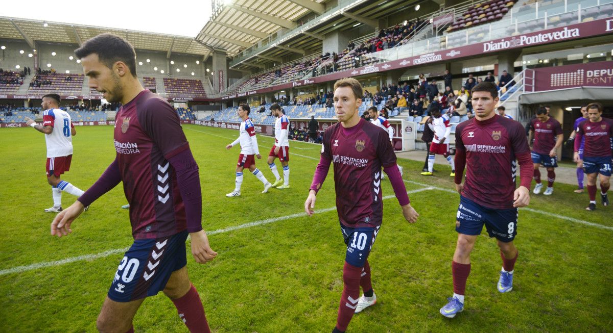 Partido de Primera Federación entre el Pontevedra y el Rayo Majadahonda disputado en Pasarón