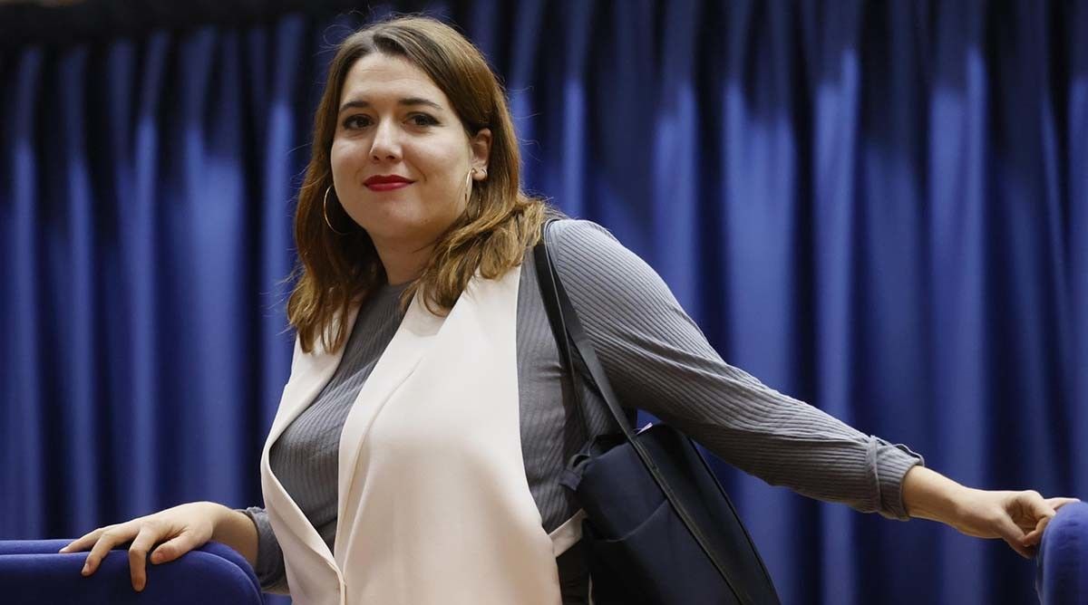 Ángela Rodríguez, secretaria de Estado de Igualdade, nun acto na Estrada