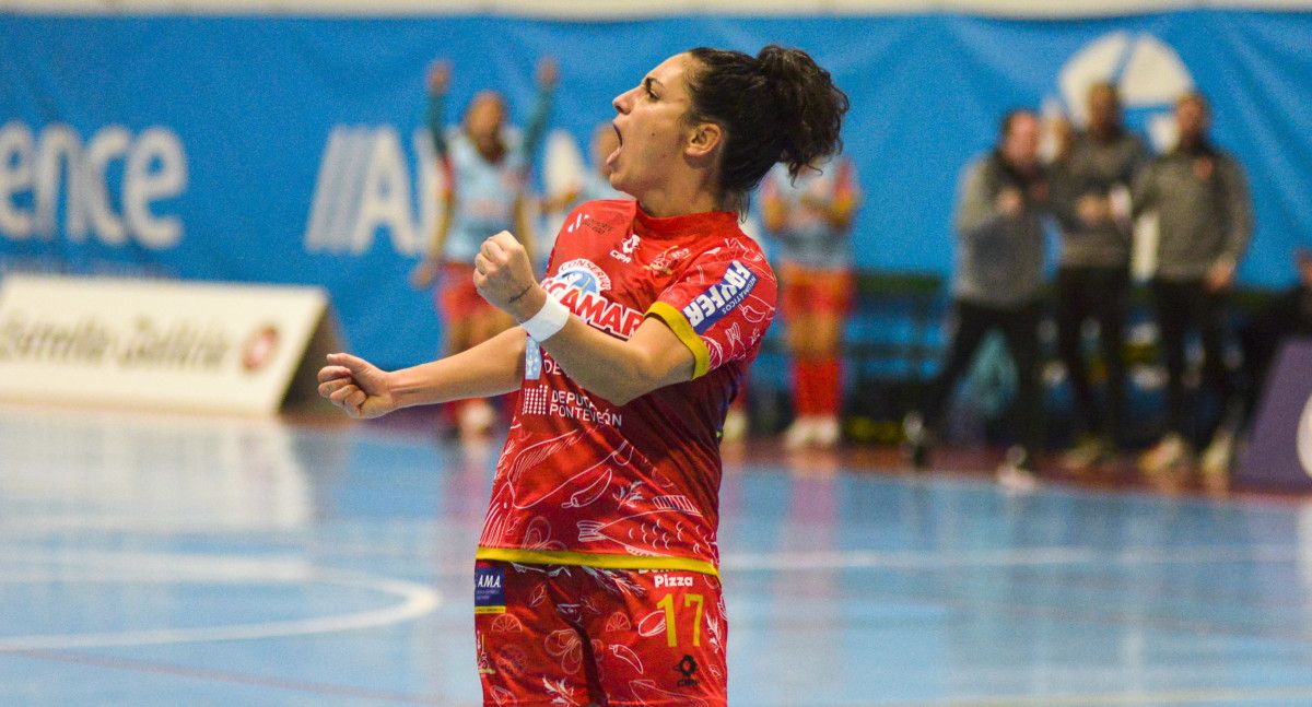 Marta, no partido entre Poio Pescamar e Leganés na Seca