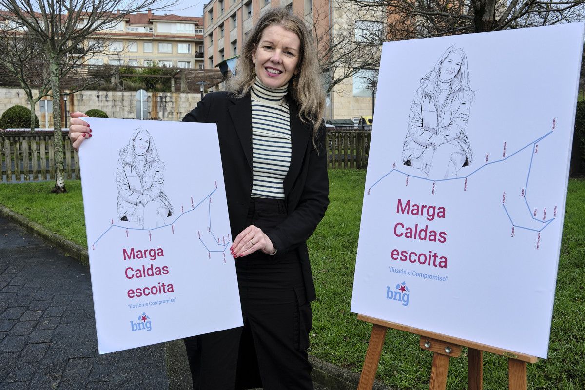 La candidata del BNG a la Alcaldía de Poio Marga Caldas presentó su precampaña electoral