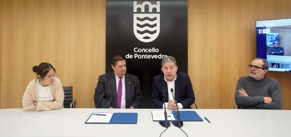 Miguel Anxo Fernández Lores e o reitor da UDC, Xulio Abalde Alonso