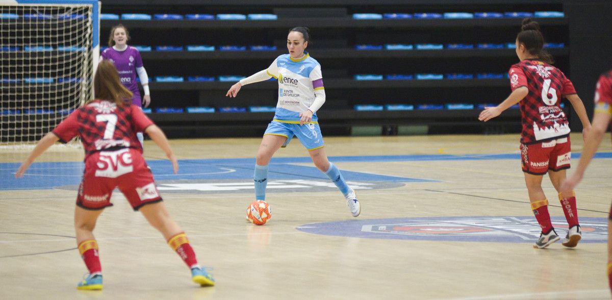 Partido entre Marín Futsal e Sala Zaragoza na Raña