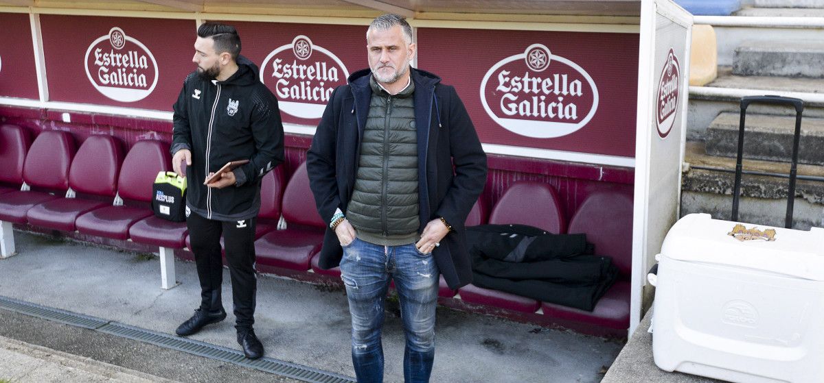 Toni Otero, en el partido contra e Real Madrid Castilla