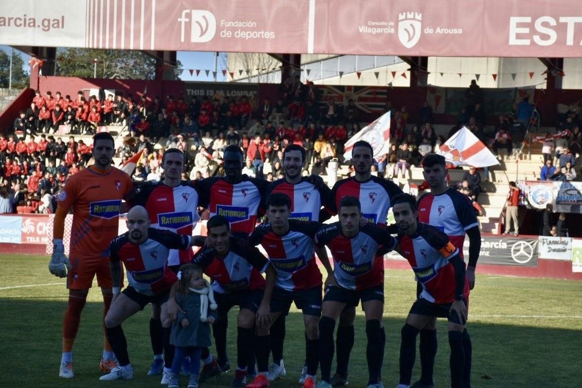 Once do Arosa contra o Deportivo Fabril na Lomba