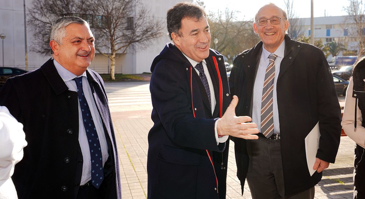 Ernesto Pedrosa, Román Rodríguez y Manuel Reigosa