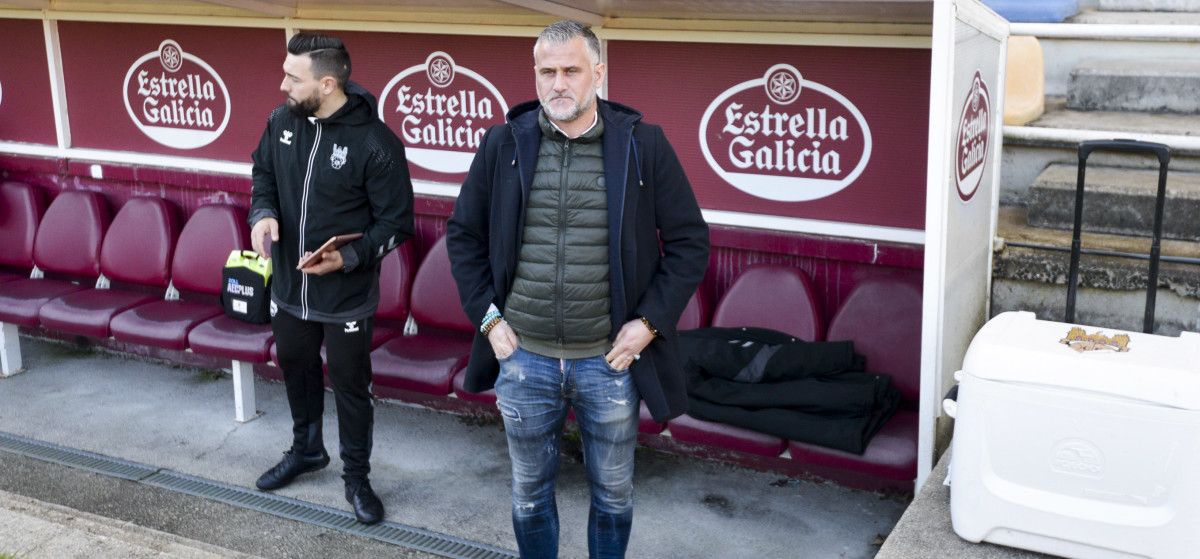 Toni Otero, en el partido entre Pontevedra CF y Real Madrid Castilla en Pasarón