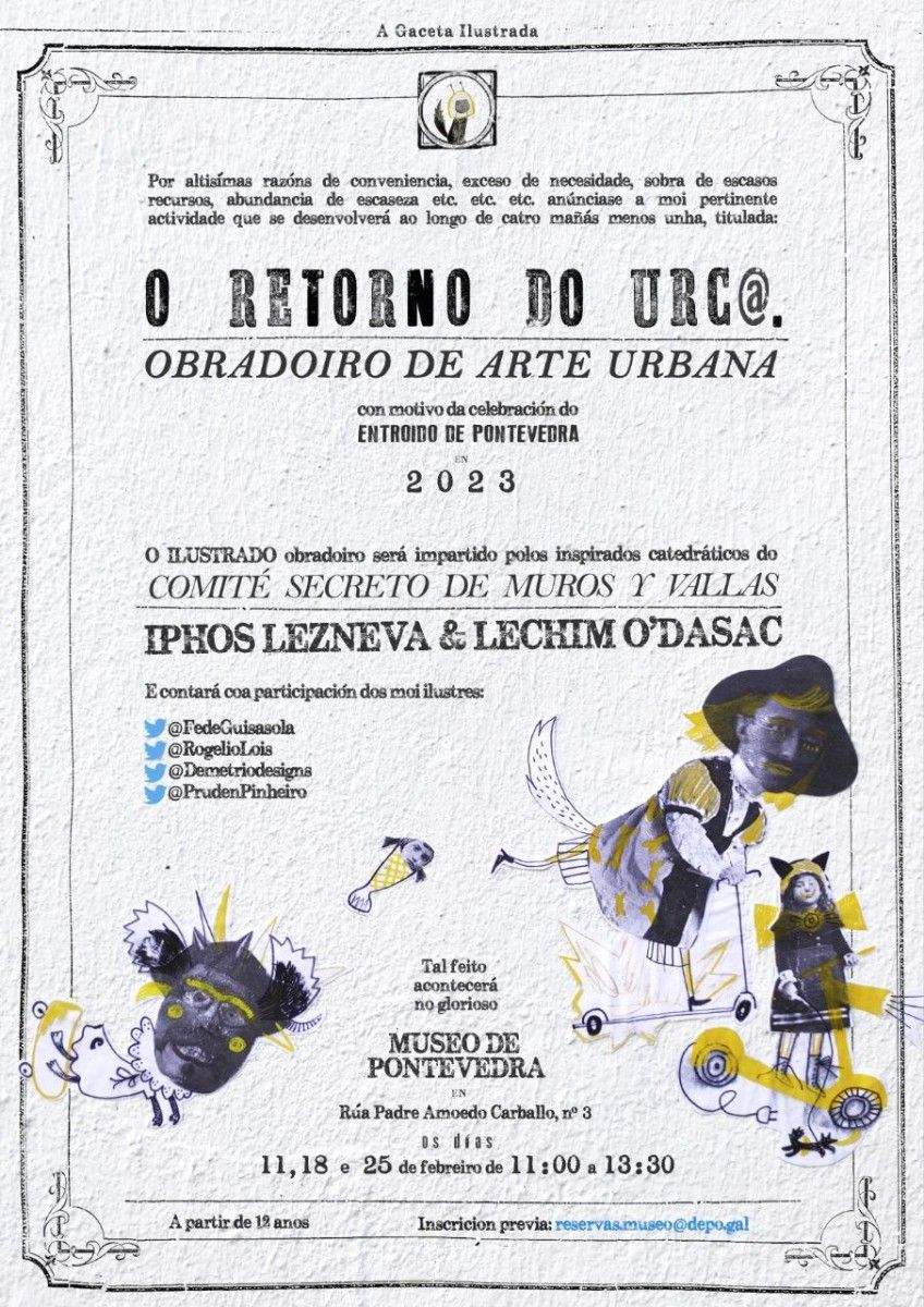 Cartel do obradoiro organizado polo Museo