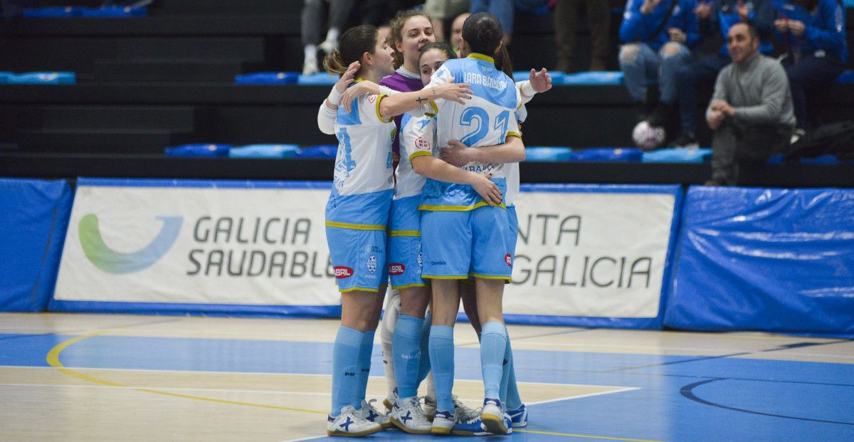 Partido entre Marín Futsal e Sala Zaragoza na Raña