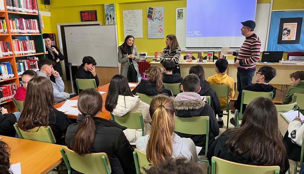 Encontro literario en un centro educativo