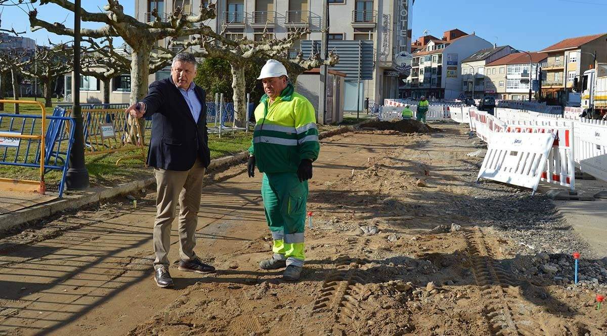 Obras do bulevar de Portonovo pola PO-308