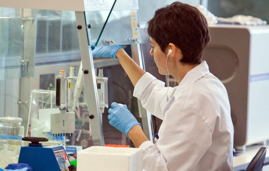 Trabajo en un laboratorio