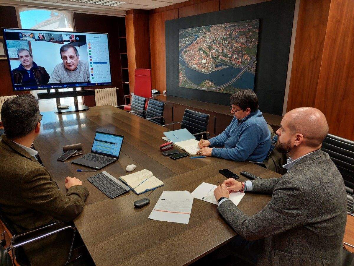 Reunión telemática de Iván Puentes con motivo do proxecto Green Cap