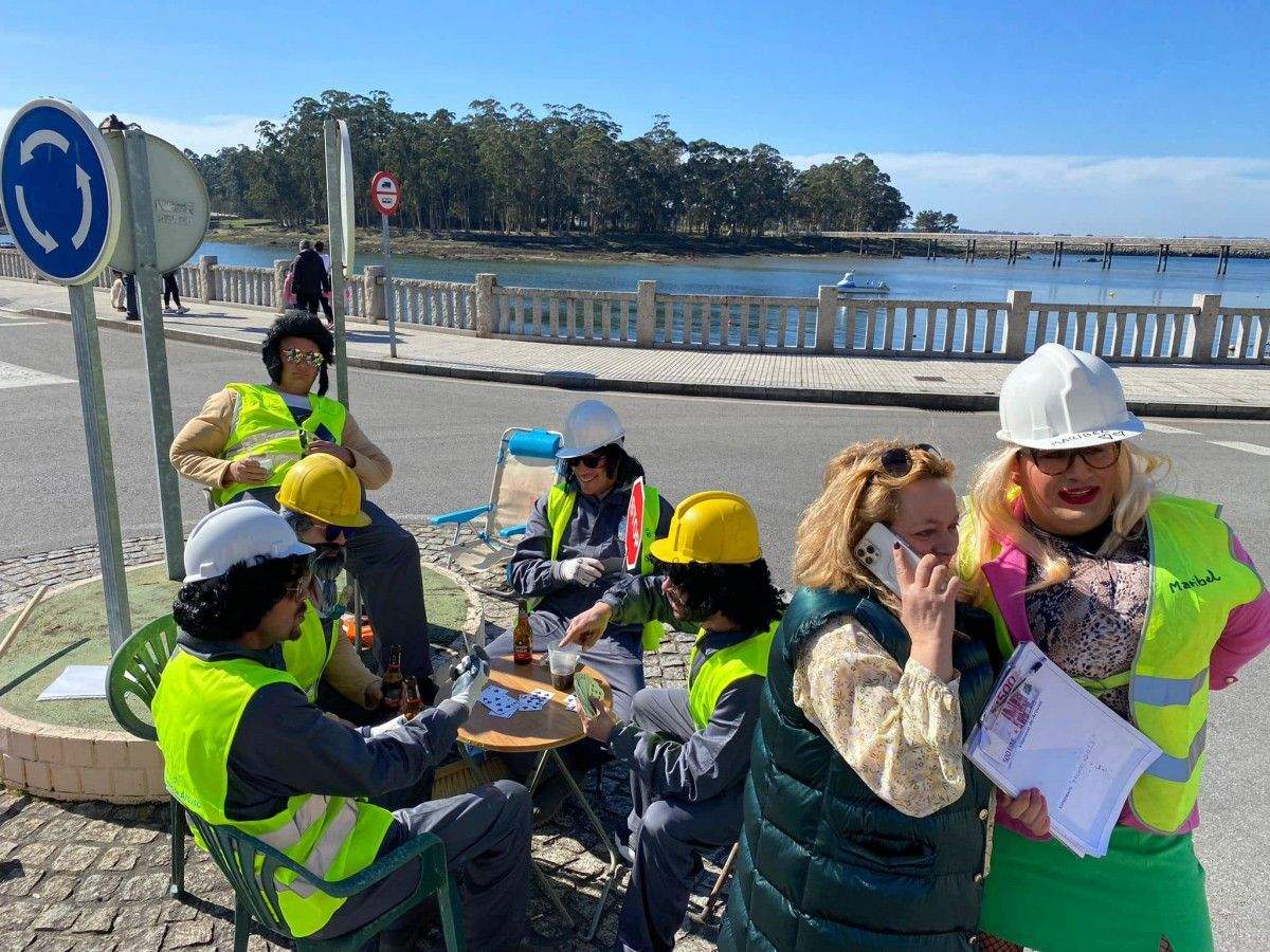 Participantes no desfile do Entroido 2023 en Vilanova de Arousa