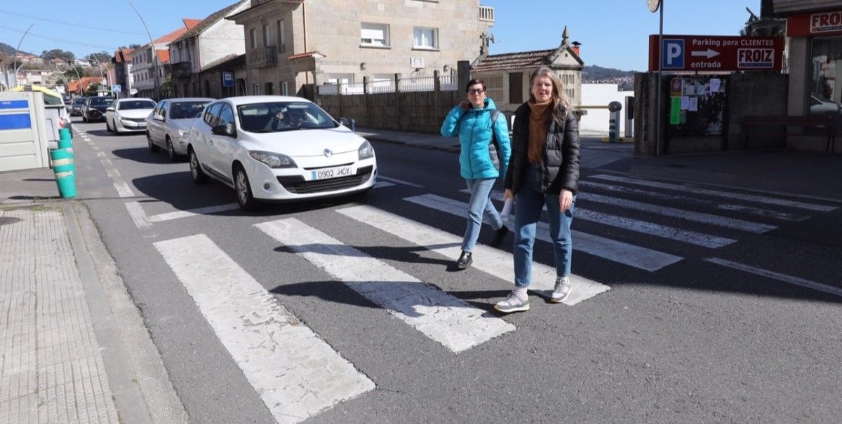 Marga Caldas e Raquel Rodríguez, en Combarro