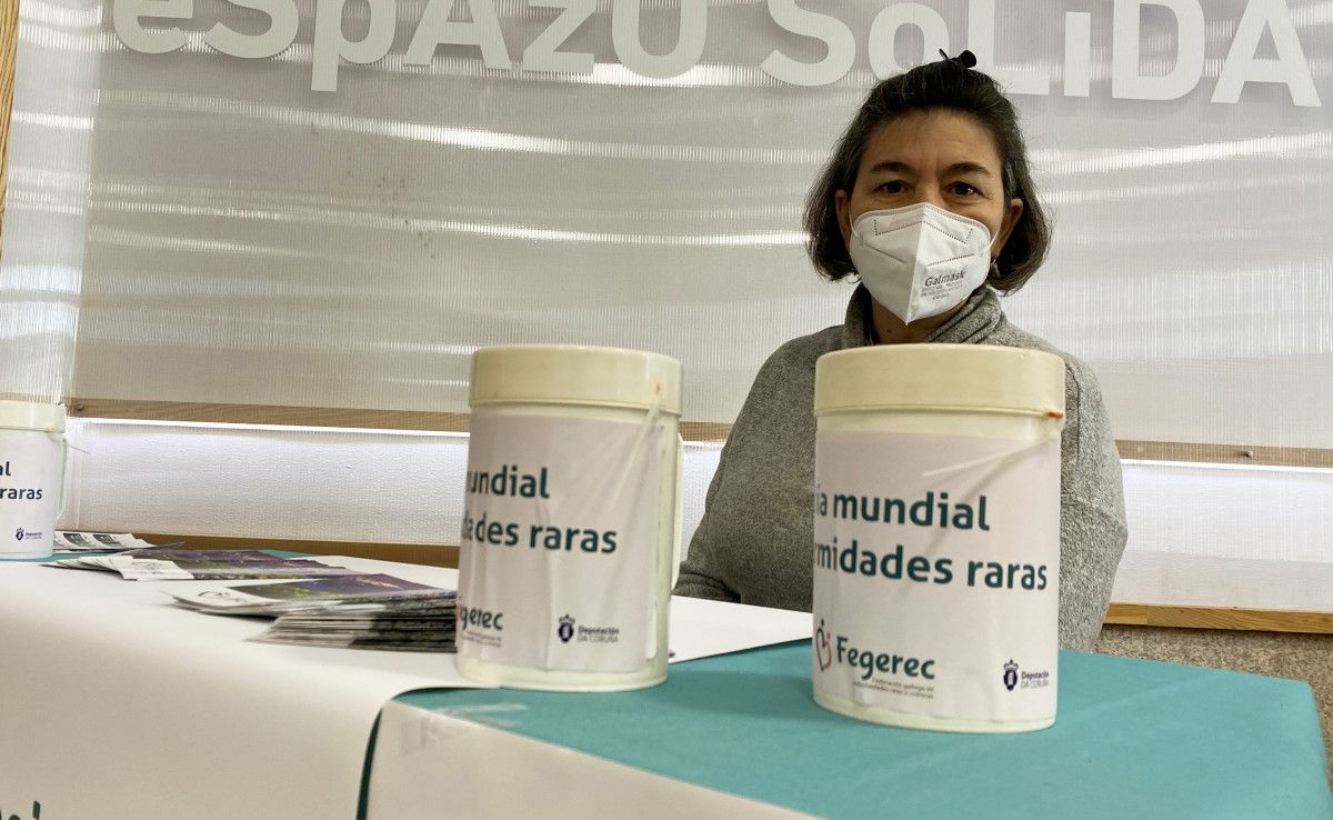 Mesa informativa polo Día Mundial das Enfermidades Raras