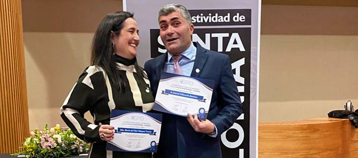 La Dra. Pilar Vázquez Troche y el Dr. Gabriel Villaverde