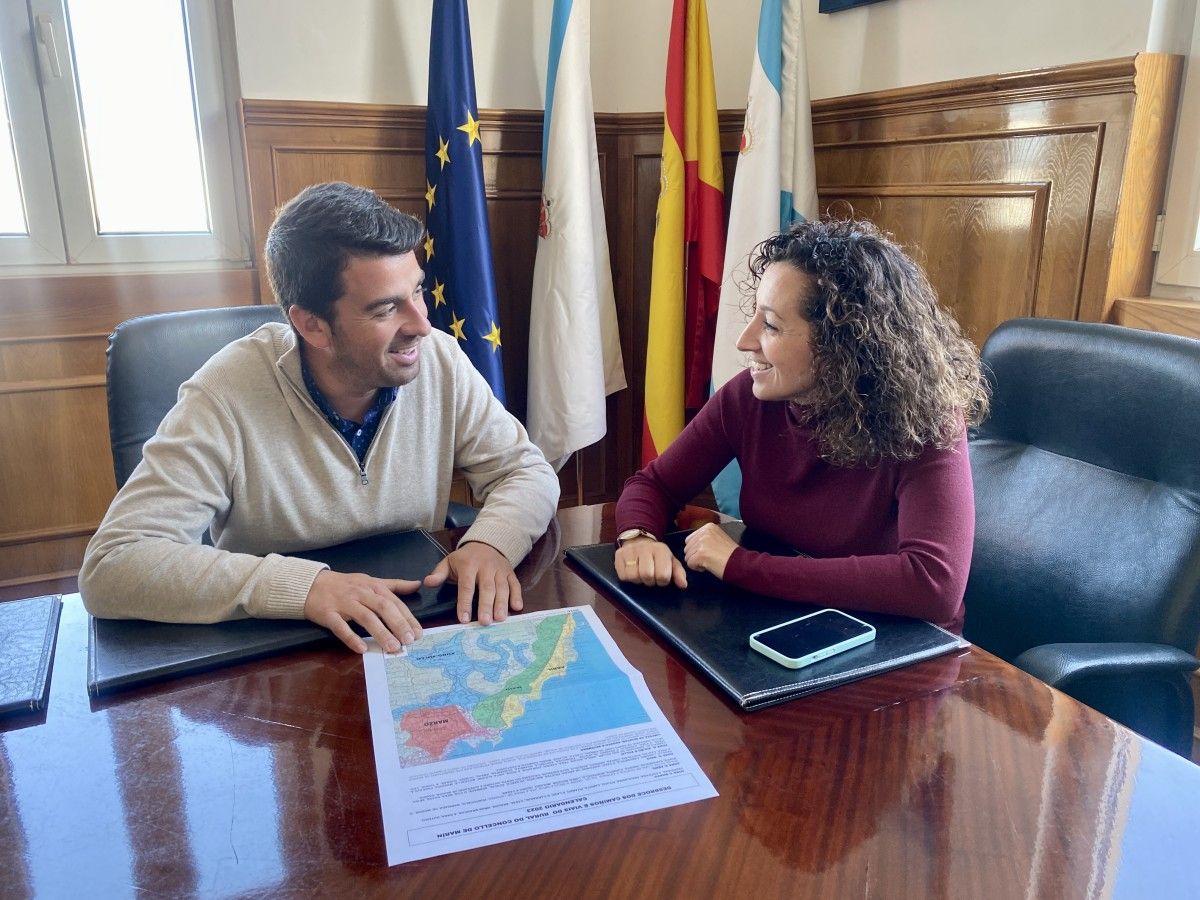 Los concejales Pablo Novas e Marián Sanmartín