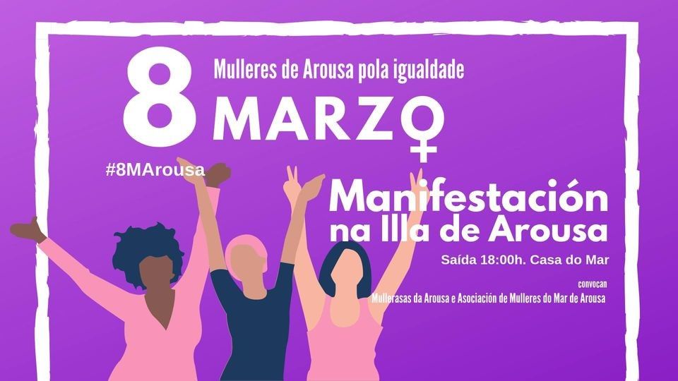 Cartel de la marcha 'Mulleres de Arousa pola Igualdade'