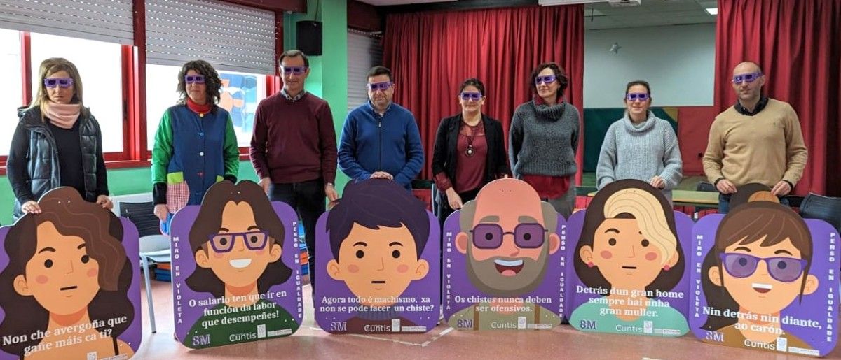 Presentación de 'Miradas violeta', campaña con motivo del 8M en Cuntis