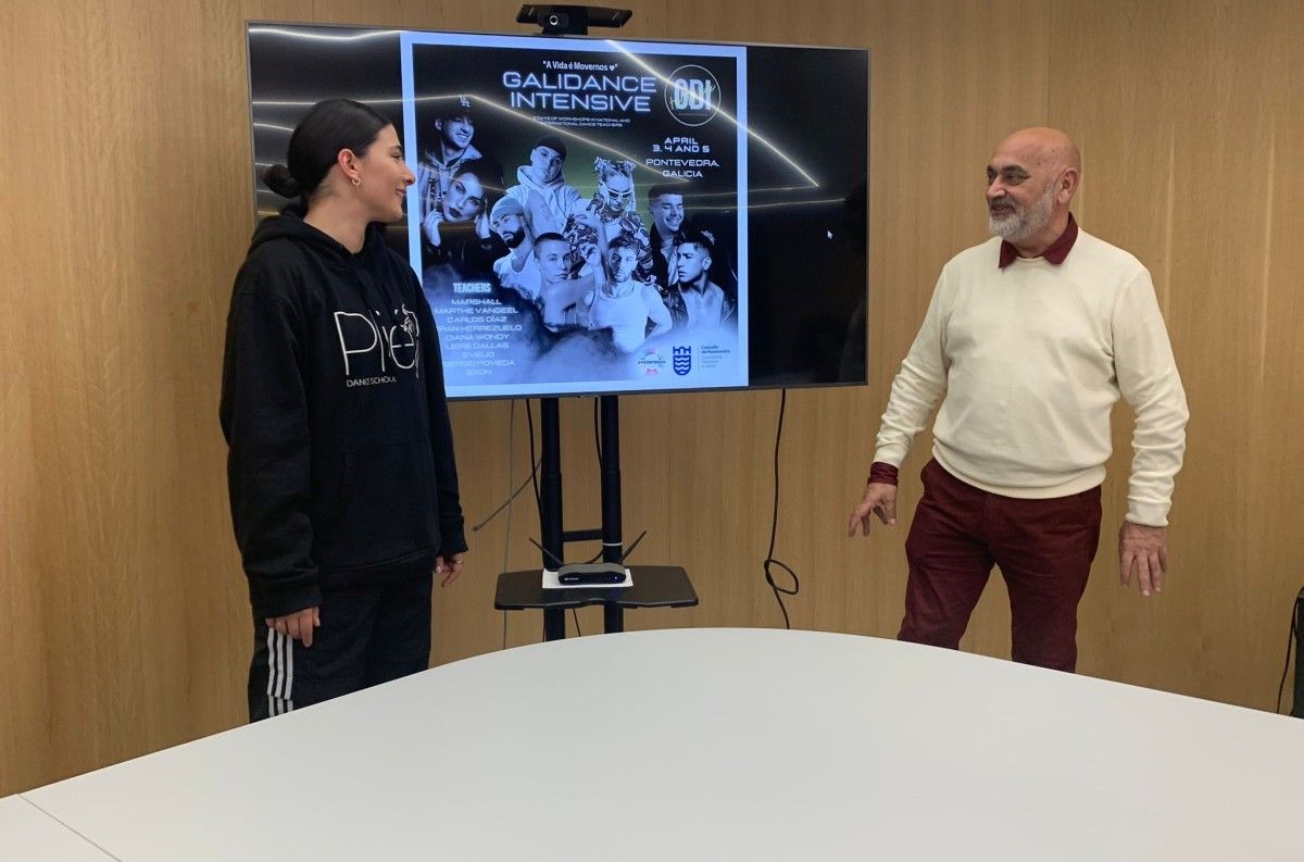 Tino Fernández e Pilar Torelli na presentación de Galidance Intensive