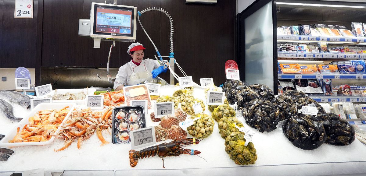 Peixería do supermercado Gadis