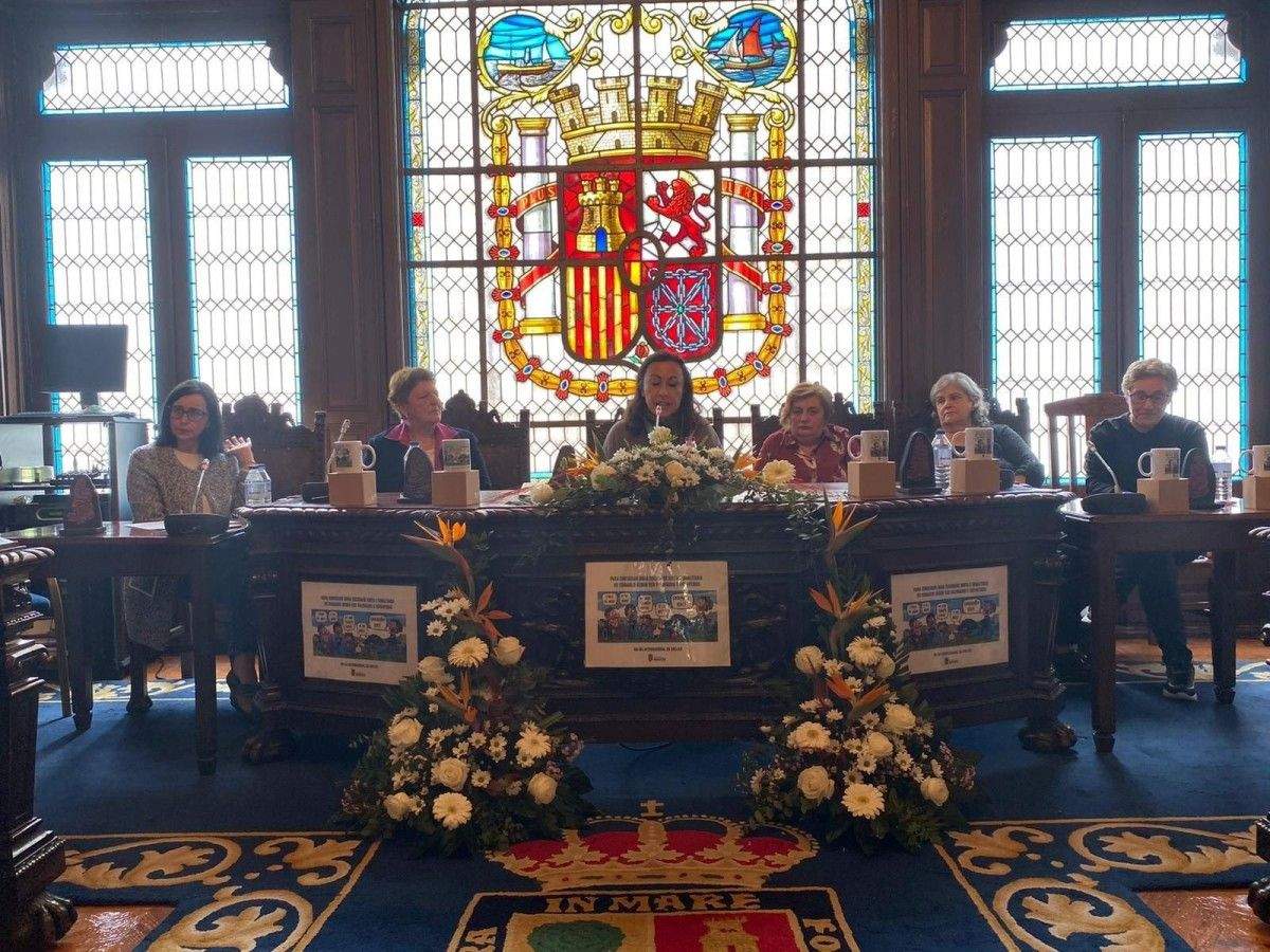 Lourdes Broullón Ferradás durante el acto del 8M de 2020