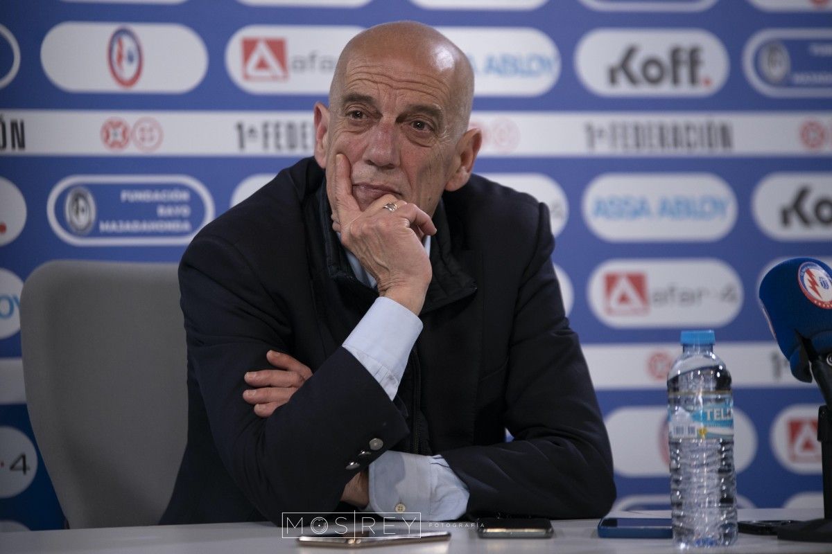 Juan Señor, tras o partido entre Rayo Majadahonda e Pontevedra