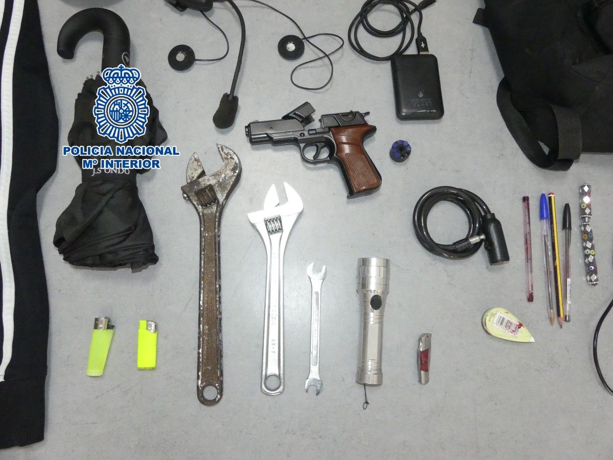 Herramientas intervenidas a los ladrones