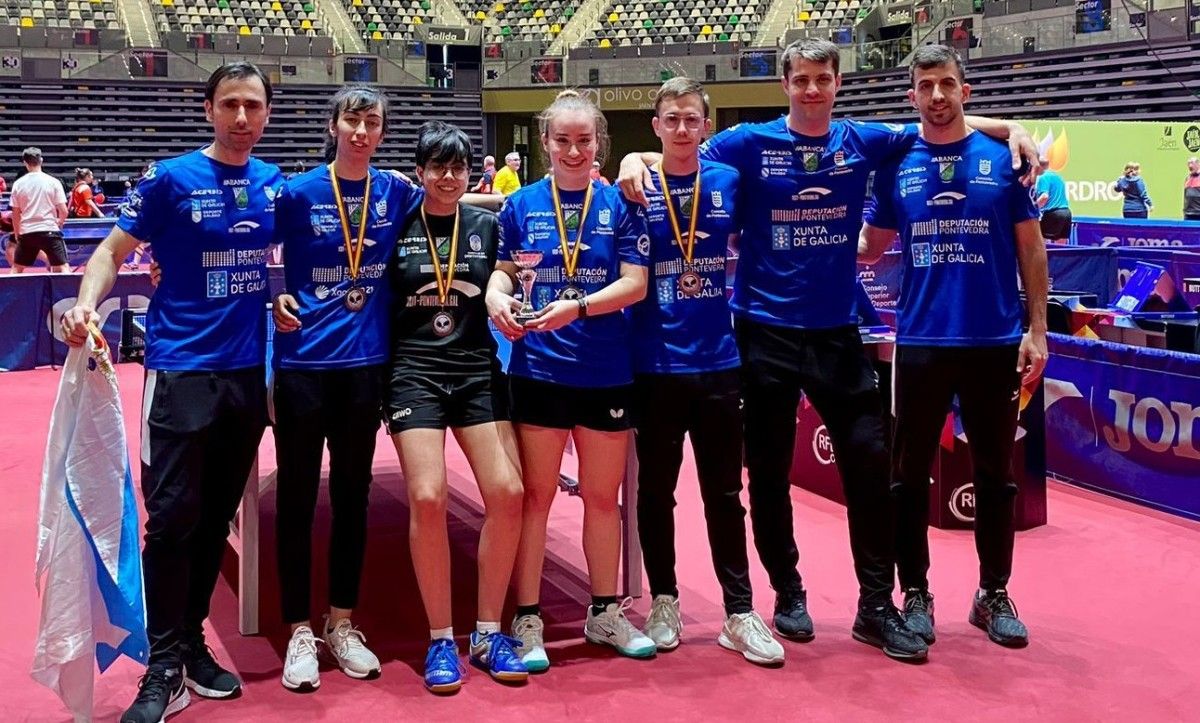 Jugadores del TM Monte Porreiro que participaron en el Campeonato de España de Jaén 2023