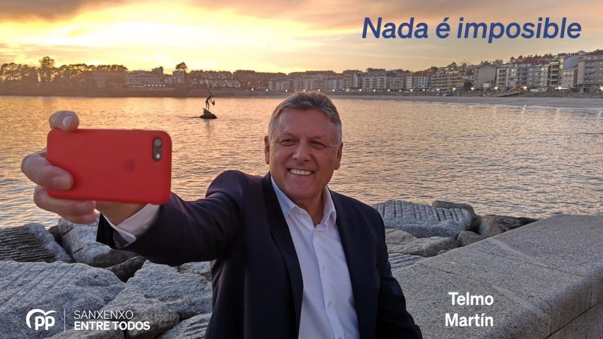 Cartel electoral do PP de Sanxenxo