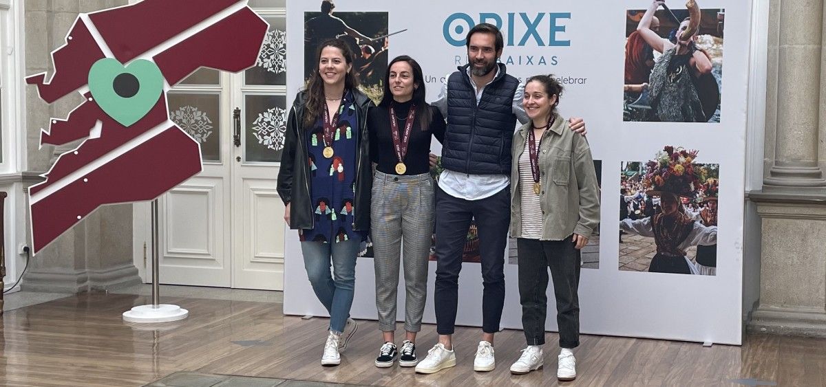 Silvia Aguete, Luci Gómez e Ale de Paz, recibidas na Deputación por Gorka Gómez