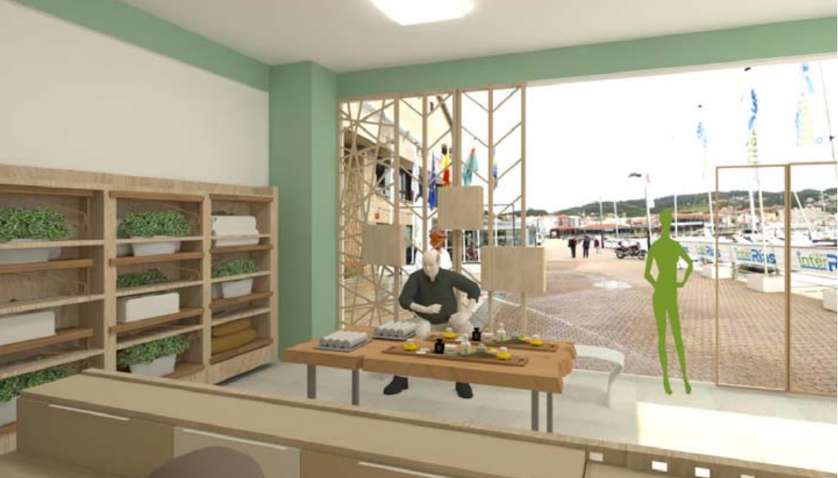 Proxecto de renovación da oficina de turismo de Sanxenxo