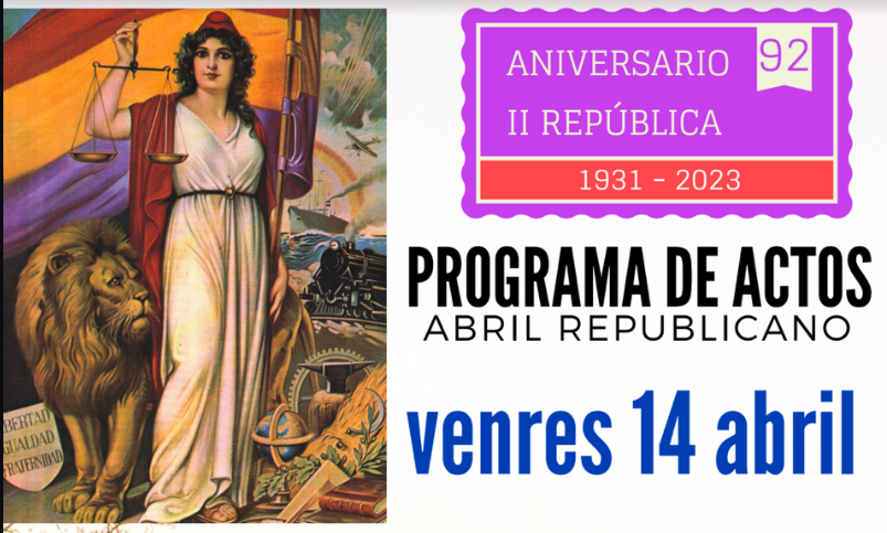 Programa de actos polo 92 aniversario da II República 