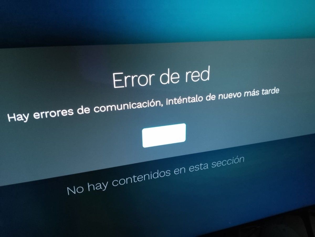 Mensaje en la televisión al querer acceder a los canales de pago