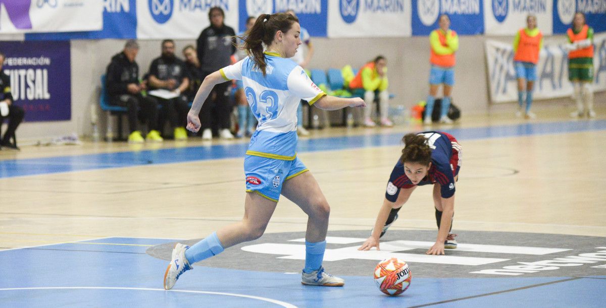 Partido entre Marín Futsal e Rayo Majadahonda na Raña