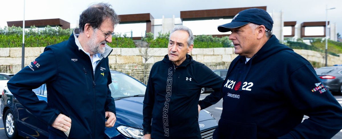 Mariano Rajoy durante un acto de precampaña do PP en Sanxenxo este sábado