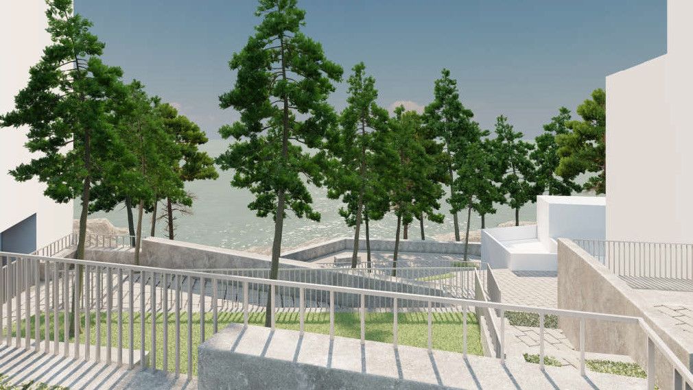 Proyecto de mejora del mirador de A Peixeira en Portonovo