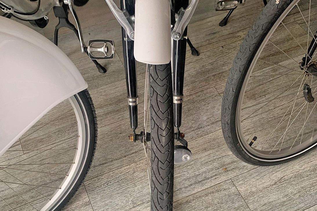 Roda dunha das bicicletas estragadas do Vaibike! de Vilagarcía