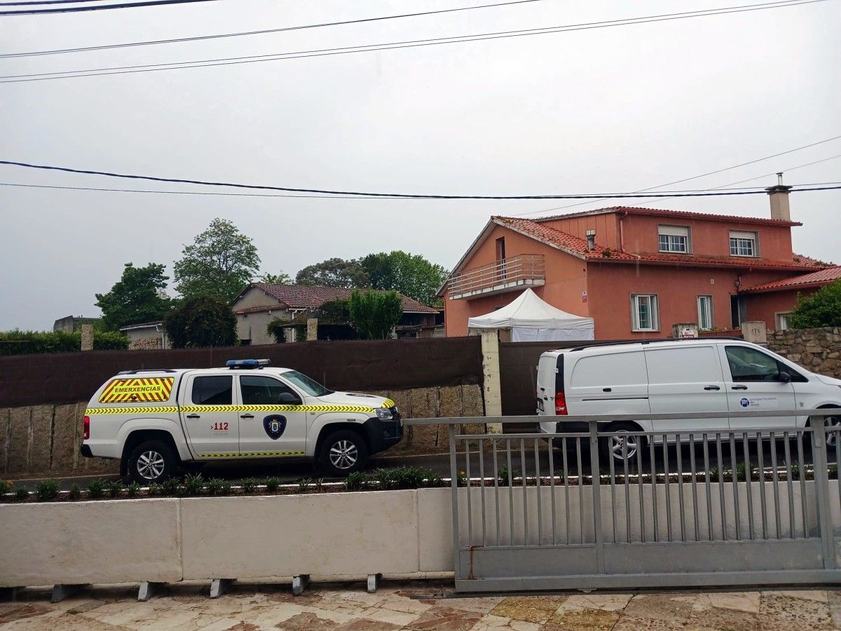 Vivenda de Sisán onde se producía o incendio co falecemento dunha muller