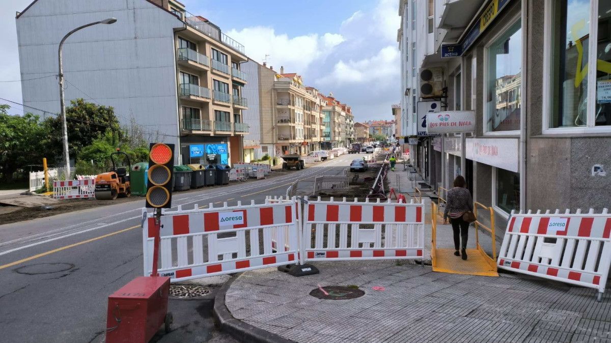 Obras do bulevar de Portonovo