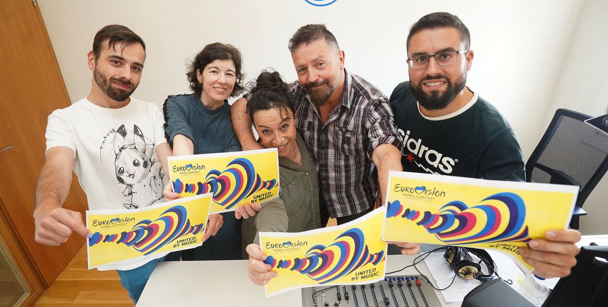 Dani Seijo, Paula Suárez, Antón Prieto y Luis Miguel Alonso, un ano máis en PontevedraViva Radio
