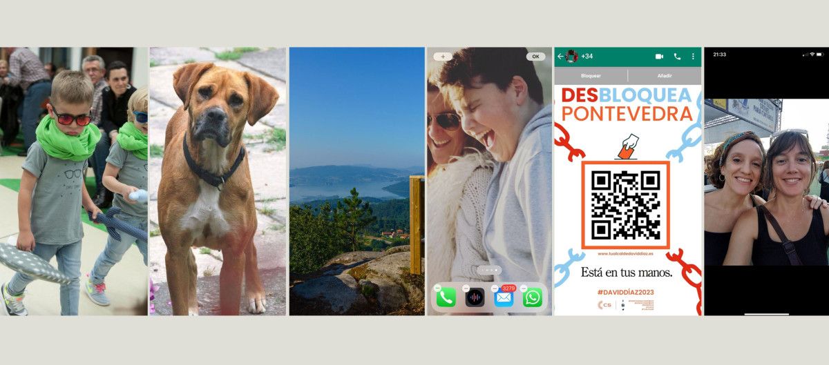Fotos do fondo de pantalla de Whatsapp dos principais candidatos á Alcaldía de Pontevedra
